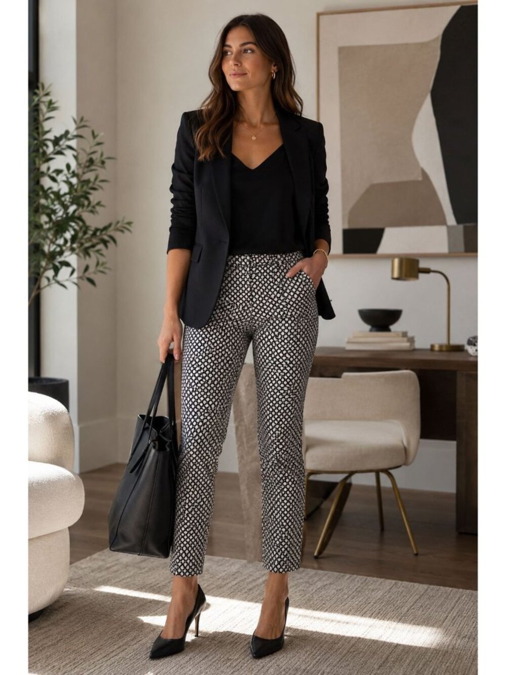 Executive Capsule Chic Banana Republic Sloan Crop Pants | Quiet Luxury 4P EUC